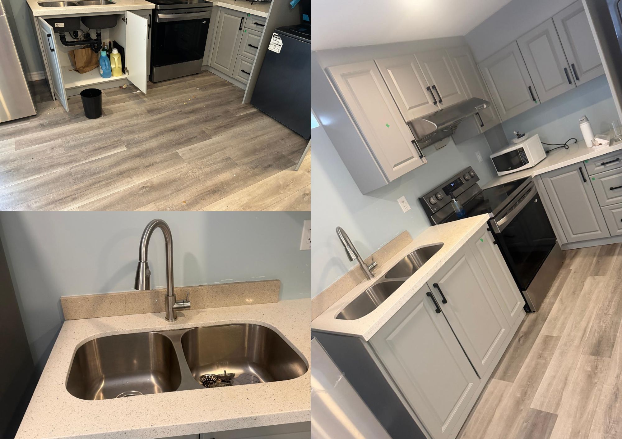 Before and after kitchen cleaning by Signet Facility Group